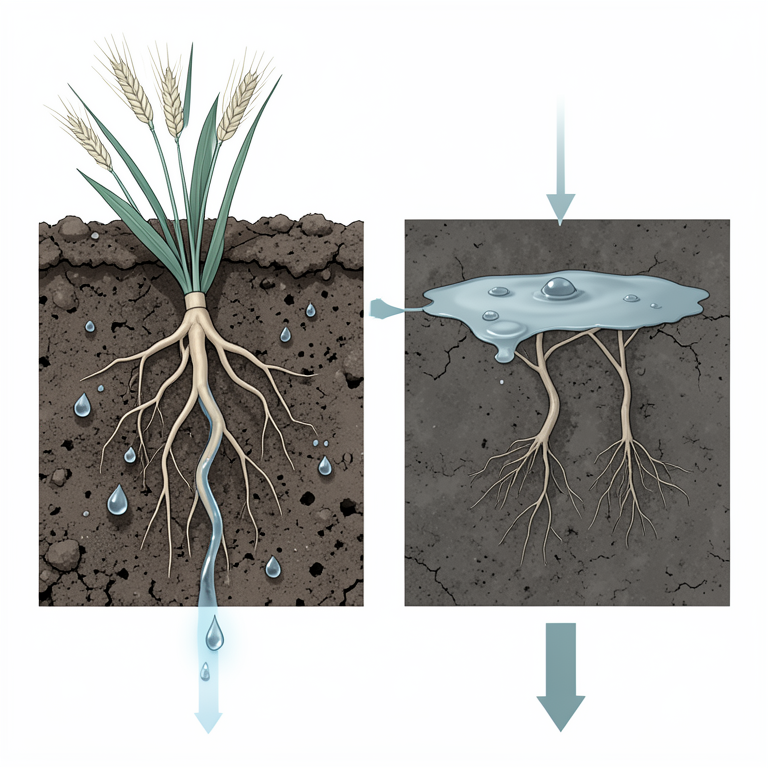AI-generated conceptual illustration (Wheat plants in Punjab cropland soil). It explains the idea and does not show study data.