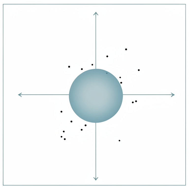 AI-generated conceptual illustration (a complex plane coordinate system). It explains the idea and does not show study data.