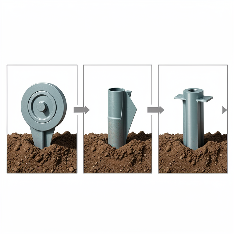 AI-generated conceptual illustration (power weeder blade mechanisms in soil). It explains the idea and does not show study data.