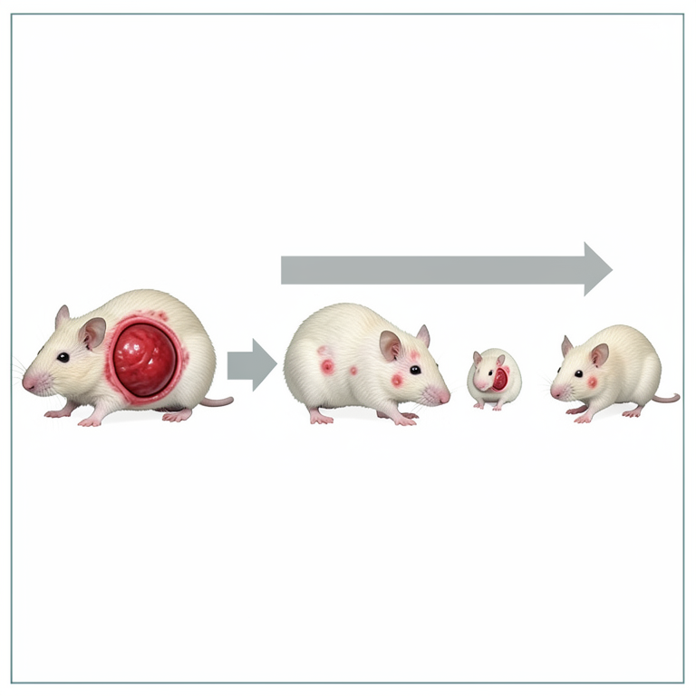 AI-generated conceptual illustration (Wistar rats with cotton pellet-induced granulomas in the subcutaneous tissue). It explains the idea and does not show study data.