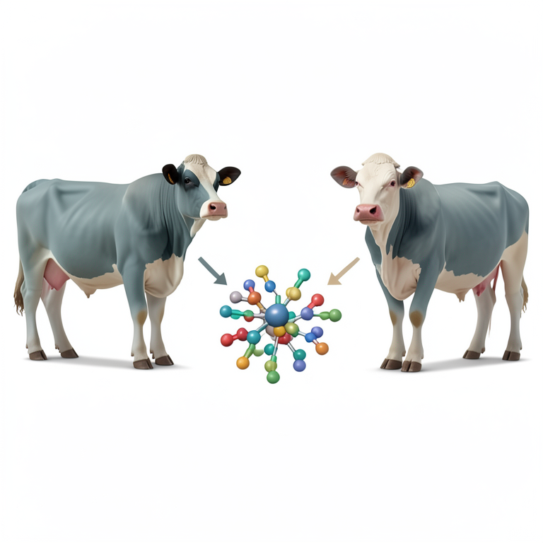 AI-generated conceptual illustration (Karan Fries cows). It explains the idea and does not show study data.