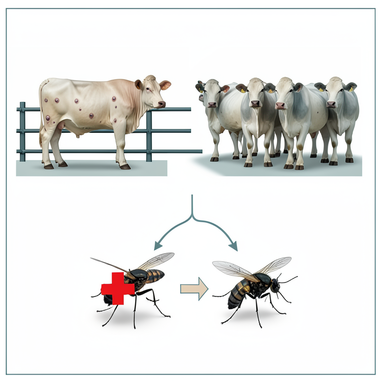 AI-generated conceptual illustration (bovine cattle). It explains the idea and does not show study data.