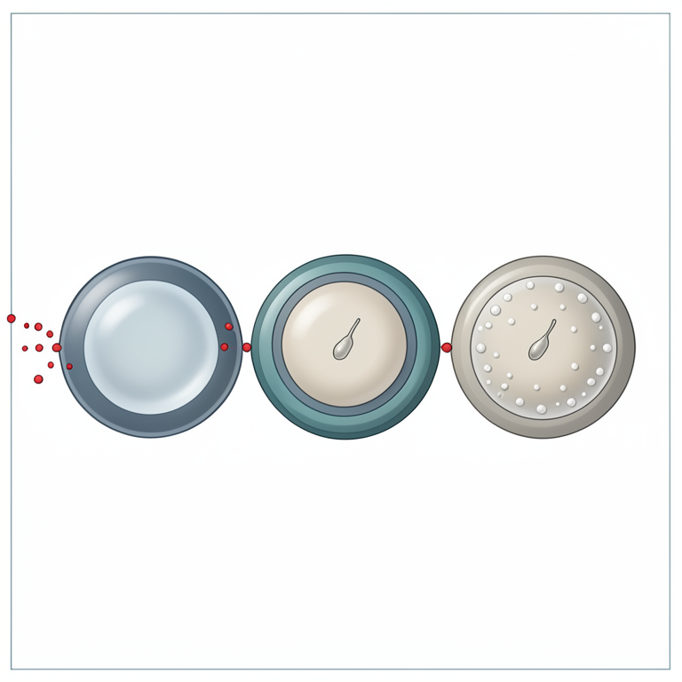 AI-generated conceptual illustration (probiotic bacteria encapsulated in alginate-chitosan polymer beads). It explains the idea and does not show study data.