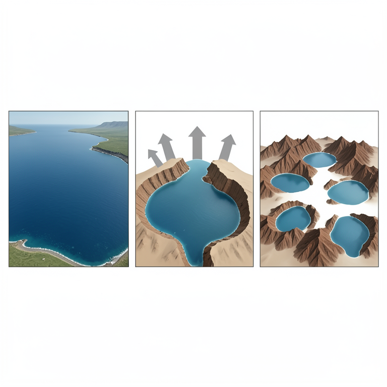 AI-generated conceptual illustration (The Paratethys sea and surrounding tectonic landmasses). It explains the idea and does not show study data.