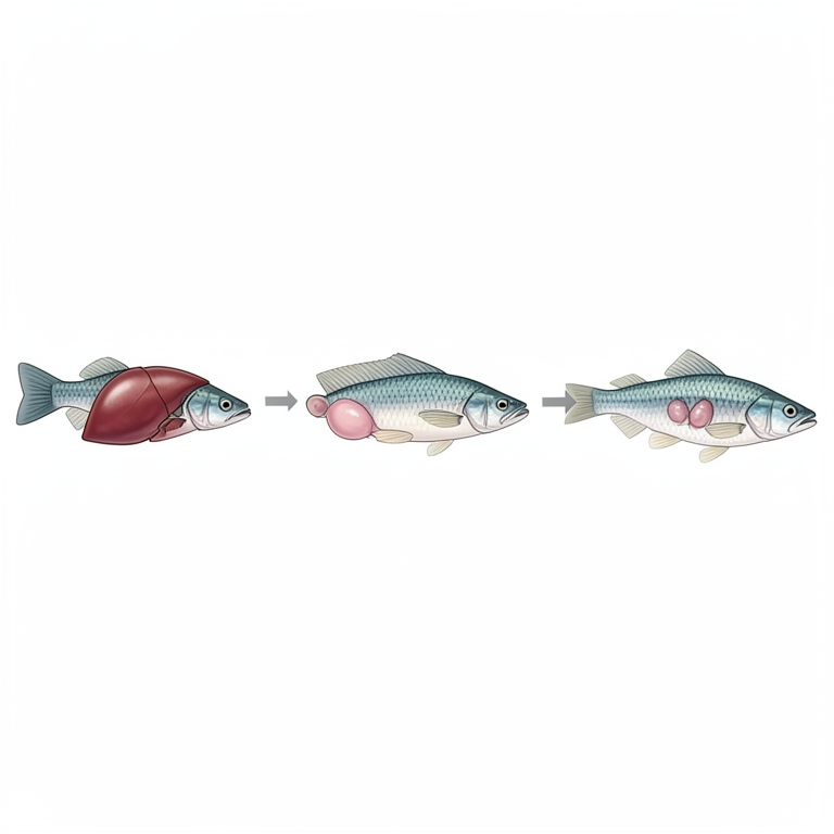 AI-generated conceptual illustration (Zebrafish (Danio rerio)). It explains the idea and does not show study data.