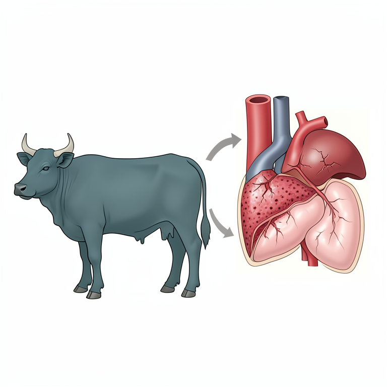 AI-generated conceptual illustration (water buffalo calf). It explains the idea and does not show study data.