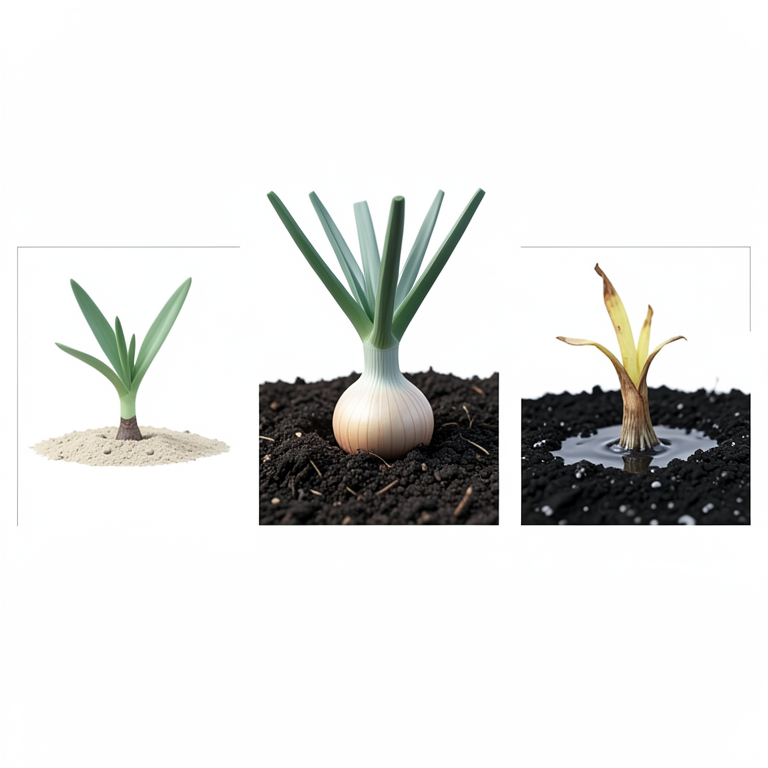 AI-generated conceptual illustration (onion plants in coastal soil). It explains the idea and does not show study data.