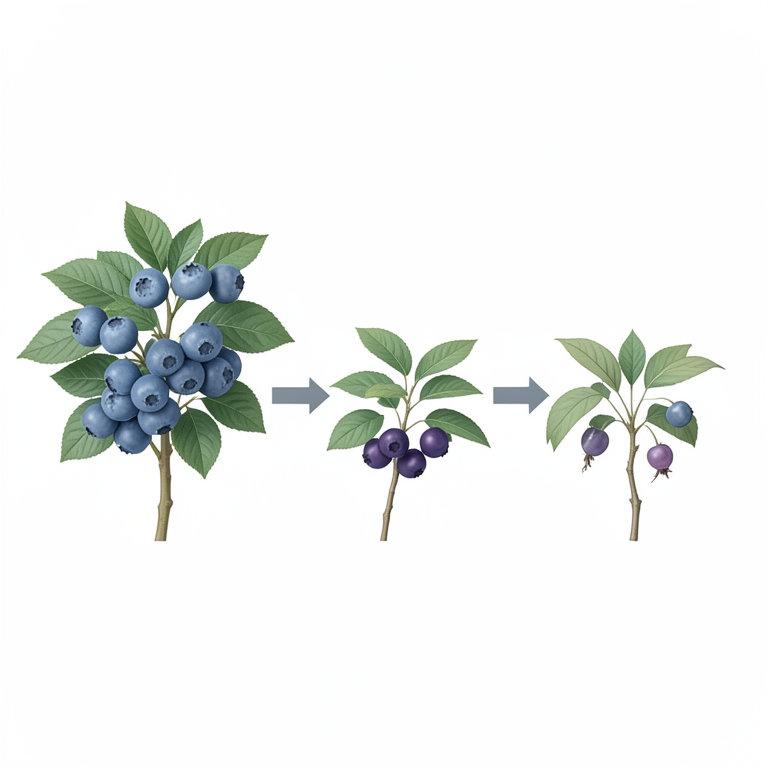 AI-generated conceptual illustration (blueberry plants). It explains the idea and does not show study data.