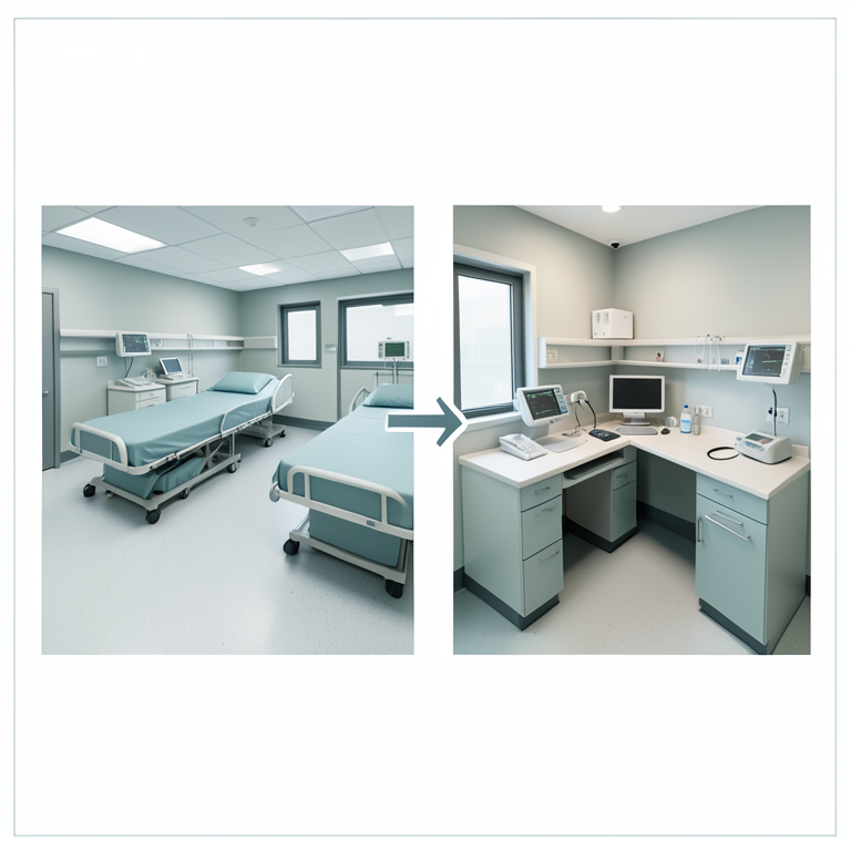 AI-generated conceptual illustration (hospital nursing care setting). It explains the idea and does not show study data.