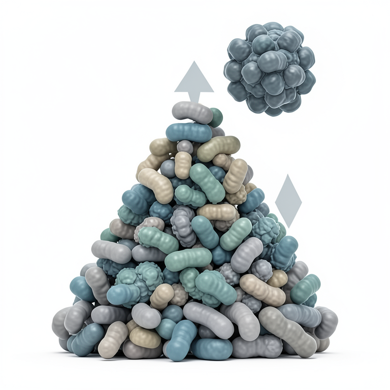 AI-generated conceptual illustration (Mycobacterium tuberculosis bacteria). It explains the idea and does not show study data.