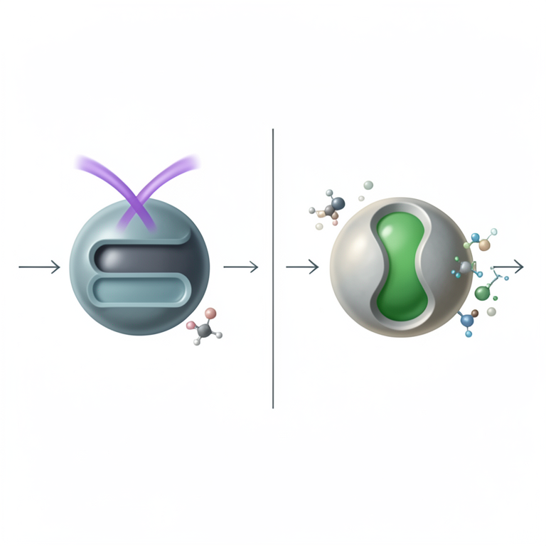 AI-generated conceptual illustration (titanium dioxide nanocomposite particles in a liquid solution containing synthetic dye molecules). It explains the idea and does not show study data.