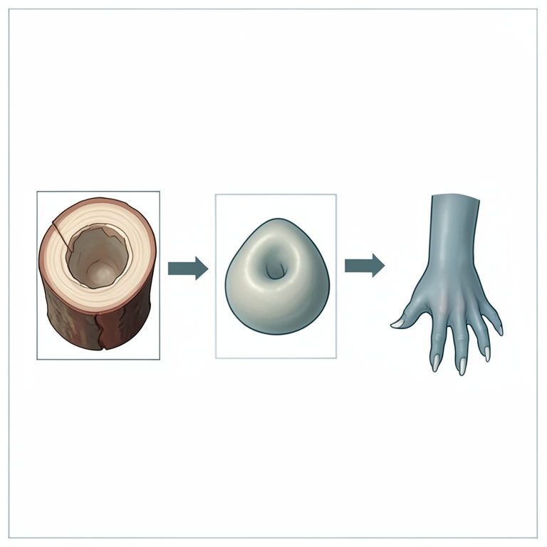 AI-generated conceptual illustration (axolotl limb regeneration). It explains the idea and does not show study data.