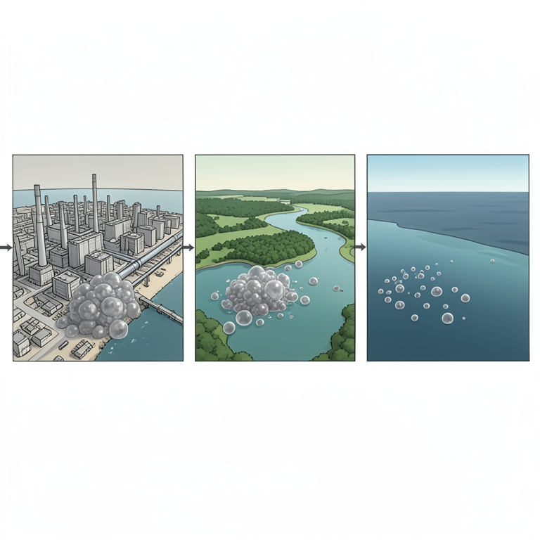 AI-generated conceptual illustration (Lagos Lagoon water environment). It explains the idea and does not show study data.