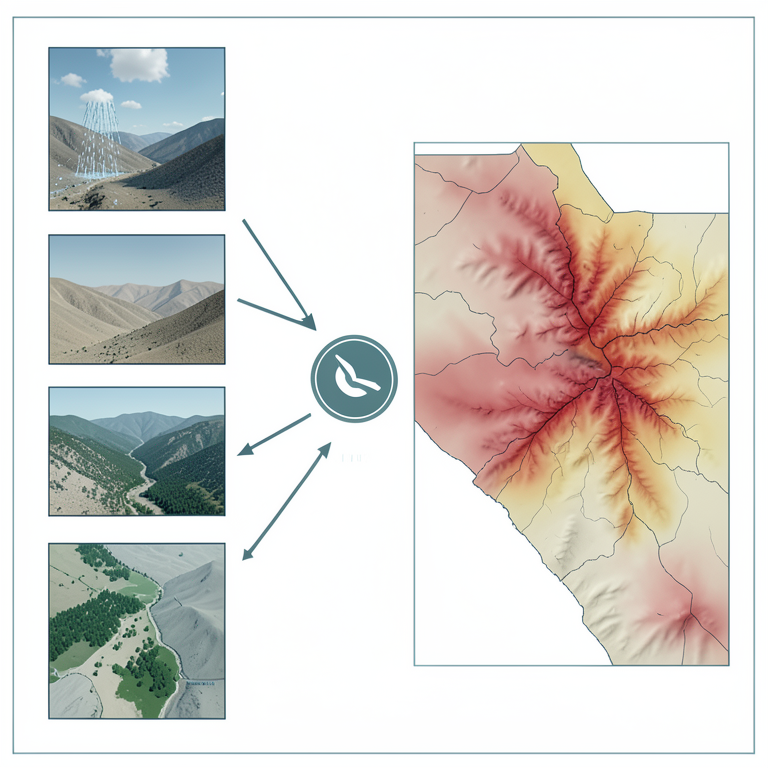 AI-generated conceptual illustration (The Shirvan plain landscape of Azerbaijan). It explains the idea and does not show study data.