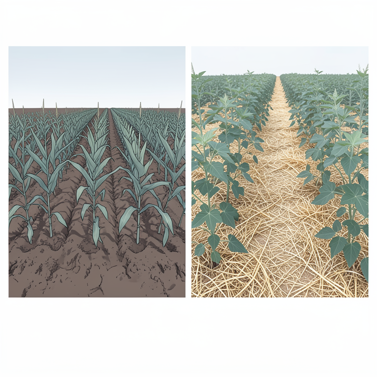 AI-generated conceptual illustration (maize and cowpea plants in soil). It explains the idea and does not show study data.