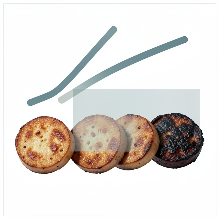 AI-generated conceptual illustration (thermally processed food samples). It explains the idea and does not show study data.