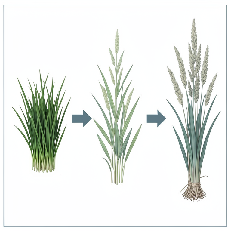 AI-generated conceptual illustration (Bajra Napier grass hybrids). It explains the idea and does not show study data.