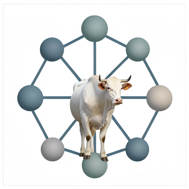 AI-generated conceptual illustration (Hardhenu cattle). It explains the idea and does not show study data.