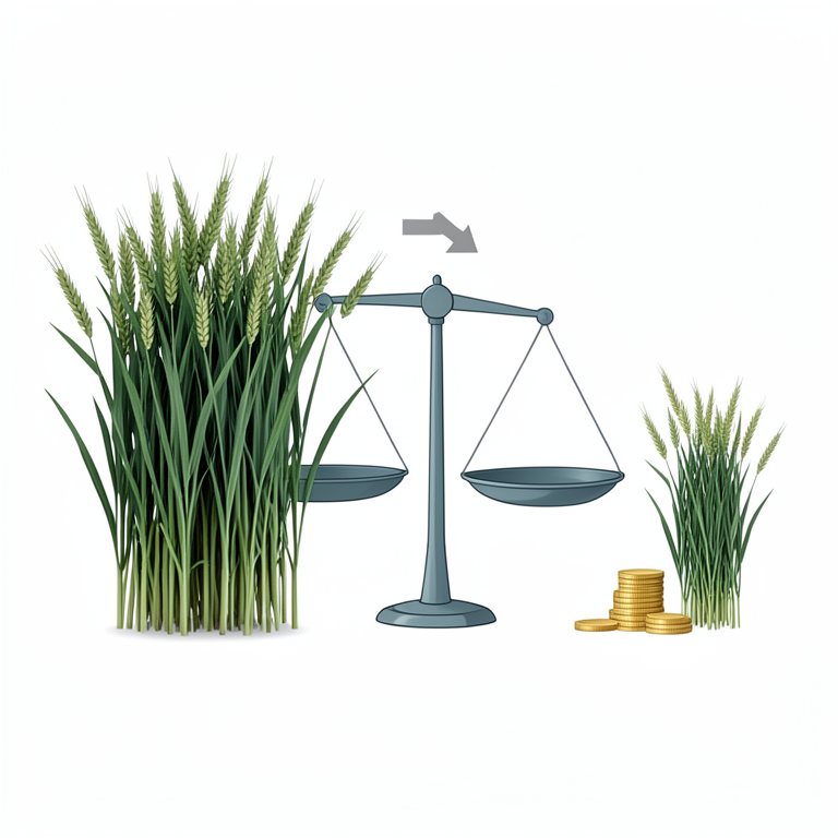 AI-generated conceptual illustration (fodder oat plants). It explains the idea and does not show study data.