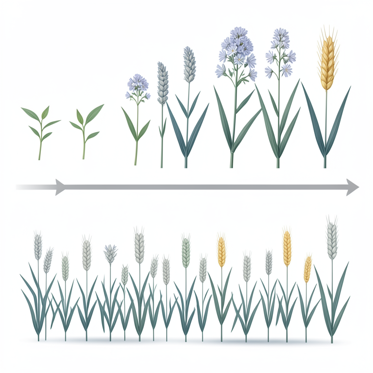AI-generated conceptual illustration (oat plants (Avena sativa)). It explains the idea and does not show study data.