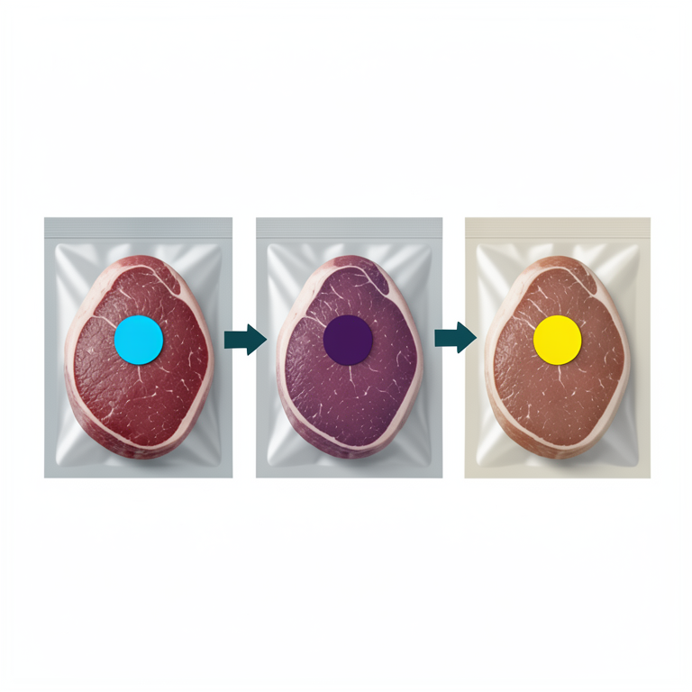 AI-generated conceptual illustration (raw beef steaks in vacuum-sealed plastic packaging). It explains the idea and does not show study data.