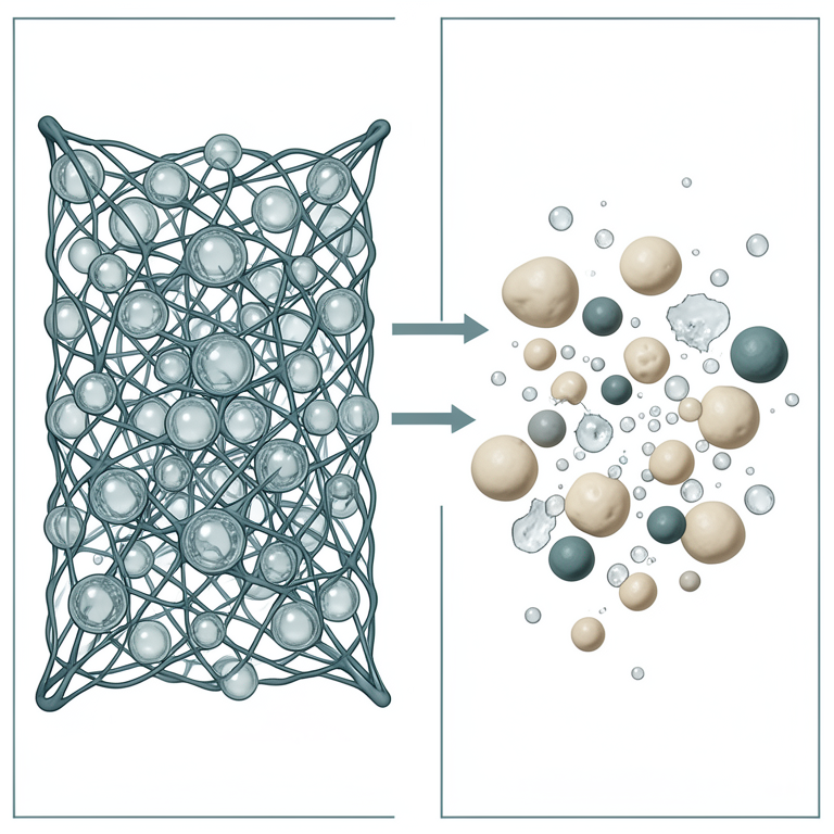 AI-generated conceptual illustration (wheat bread dough and gluten-free bread dough). It explains the idea and does not show study data.