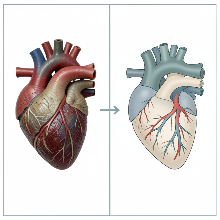 AI-generated conceptual illustration (canine heart anatomy). It explains the idea and does not show study data.