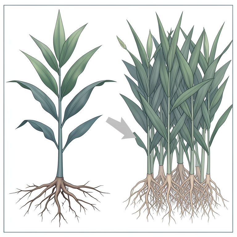 AI-generated conceptual illustration (maize plants). It explains the idea and does not show study data.