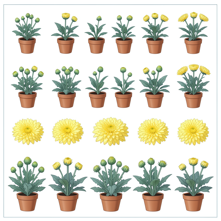 AI-generated conceptual illustration (annual chrysanthemum plants). It explains the idea and does not show study data.