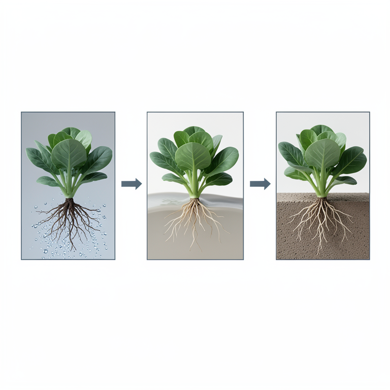 AI-generated conceptual illustration (lettuce plants in vertical farm hydroponic systems). It explains the idea and does not show study data.