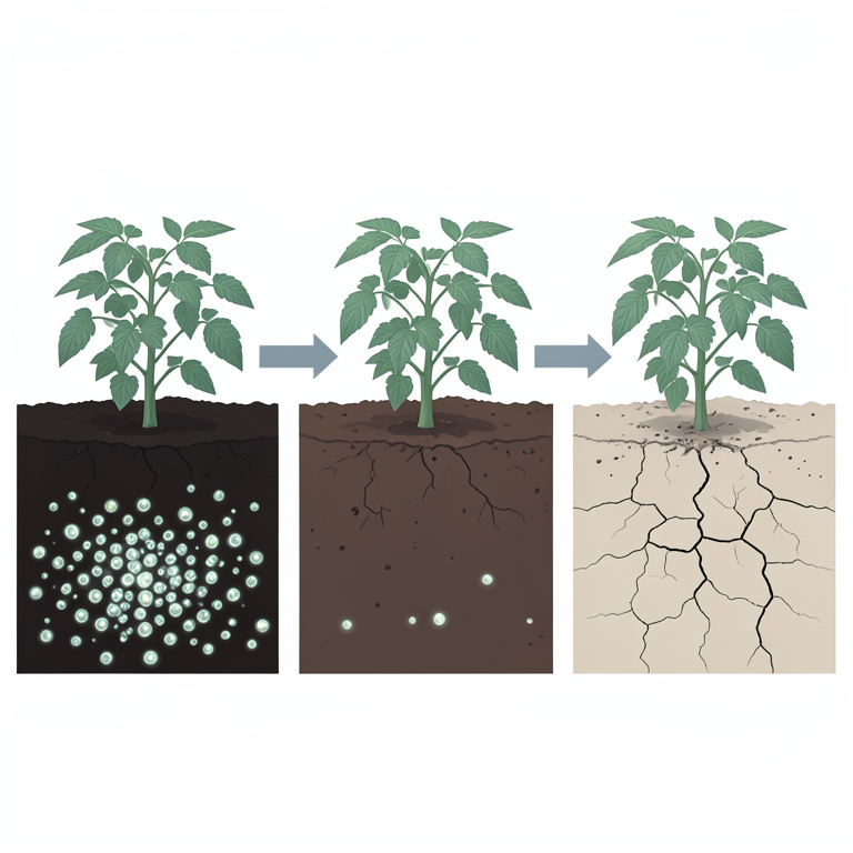 AI-generated conceptual illustration (tomato plants in Mekong Delta soil). It explains the idea and does not show study data.