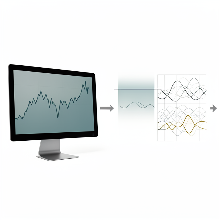 AI-generated conceptual illustration (a digital stock market price line graph on a computer screen). It explains the idea and does not show study data.
