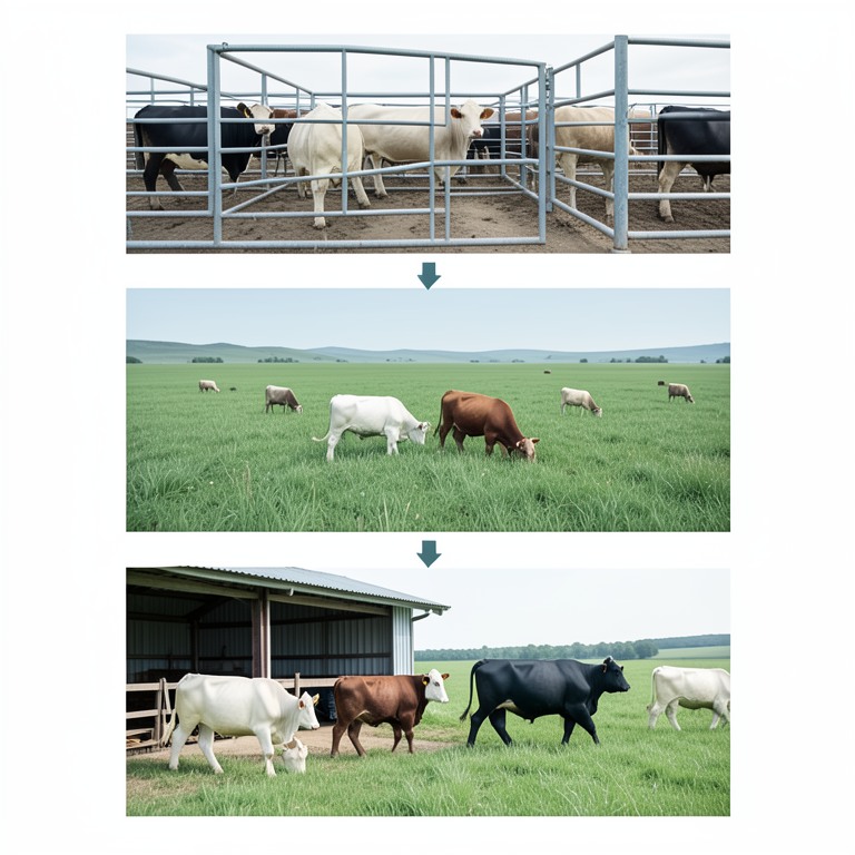 AI-generated conceptual illustration (beef cattle). It explains the idea and does not show study data.