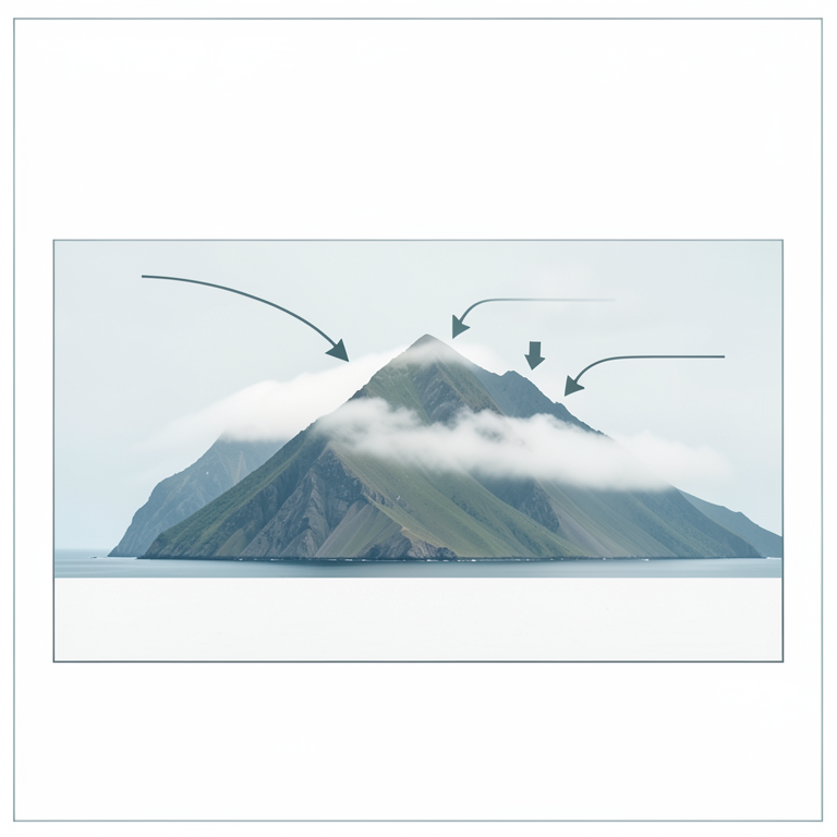 AI-generated conceptual illustration (Atacama desert coastal mountains and Pacific Ocean). It explains the idea and does not show study data.
