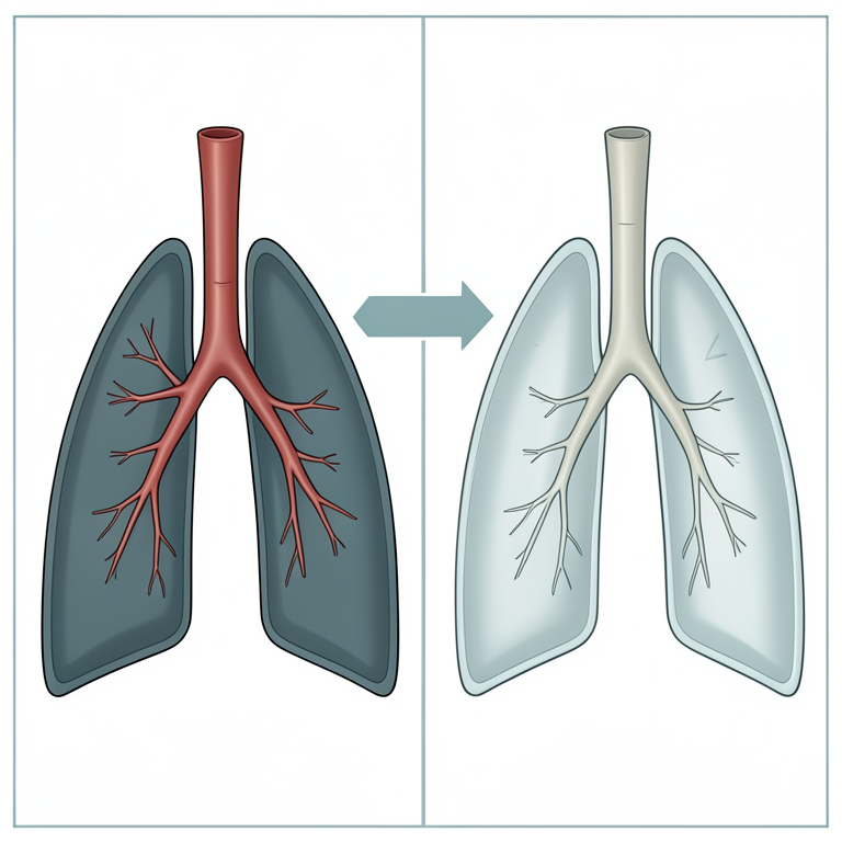 AI-generated conceptual illustration (human lungs and respiratory system). It explains the idea and does not show study data.