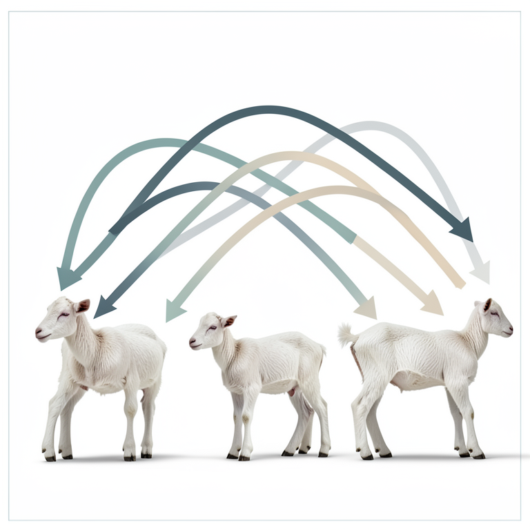 AI-generated conceptual illustration (goat kids). It explains the idea and does not show study data.
