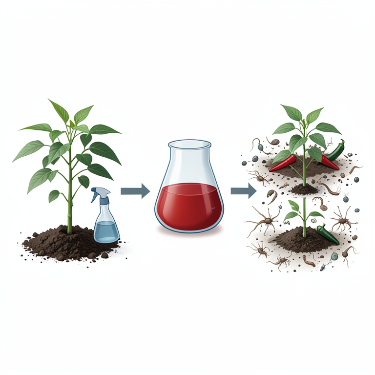 AI-generated conceptual illustration (Kharpuri variety chili fruits). It explains the idea and does not show study data.