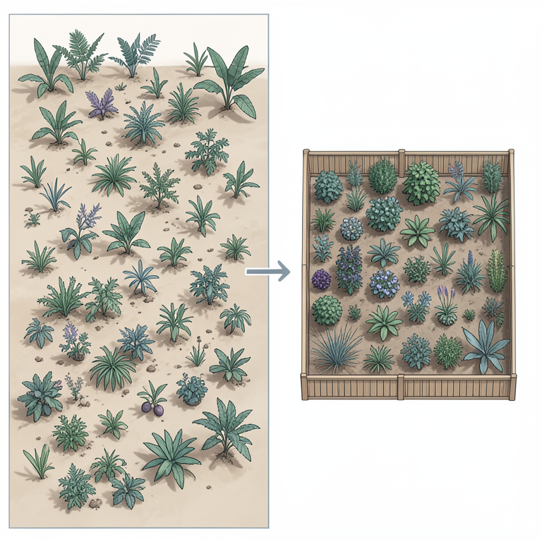 AI-generated conceptual illustration (Horticultural plant nursery in Bangladesh). It explains the idea and does not show study data.