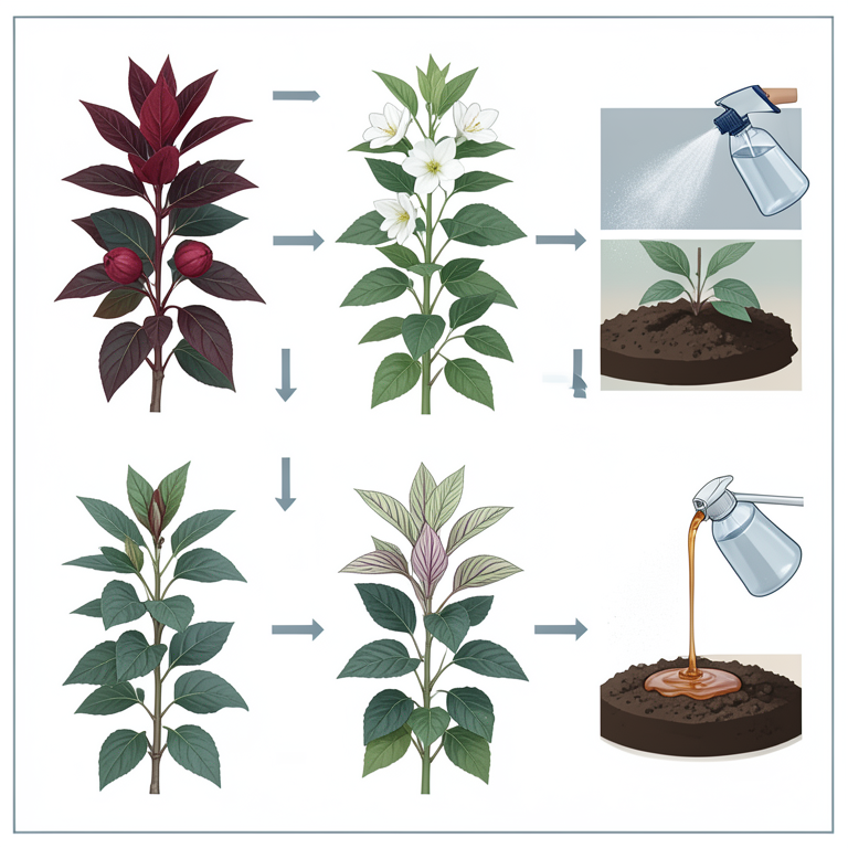 AI-generated conceptual illustration (Roselle plants (Hibiscus sabdariffa)). It explains the idea and does not show study data.