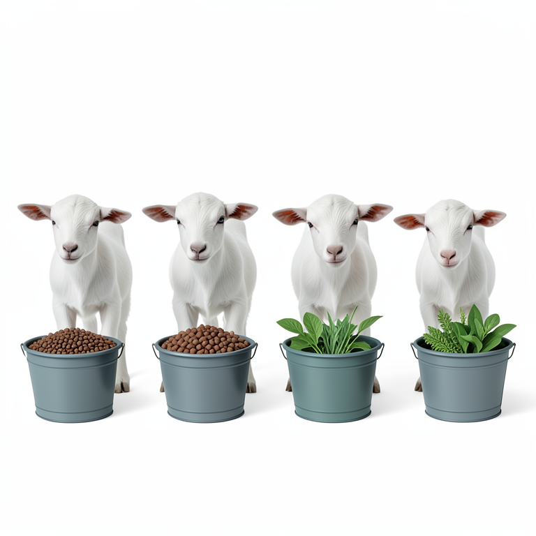 AI-generated conceptual illustration (Osmanabadi goat kids). It explains the idea and does not show study data.