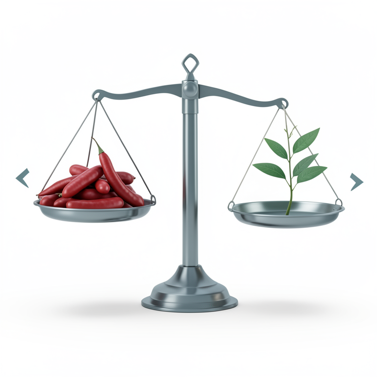 AI-generated conceptual illustration (Small red common bean plants (Phaseolus vulgaris L.)). It explains the idea and does not show study data.