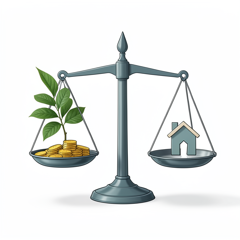 AI-generated conceptual illustration (Khat leaves (Catha edulis) and a traditional balance scale). It explains the idea and does not show study data.