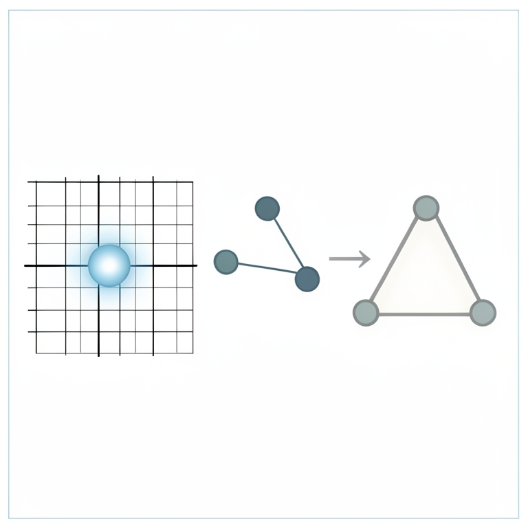 AI-generated conceptual illustration (Gaussian integers represented as points on a complex plane grid). It explains the idea and does not show study data.