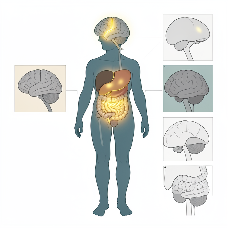 AI-generated conceptual illustration (human anatomy). It explains the idea and does not show study data.