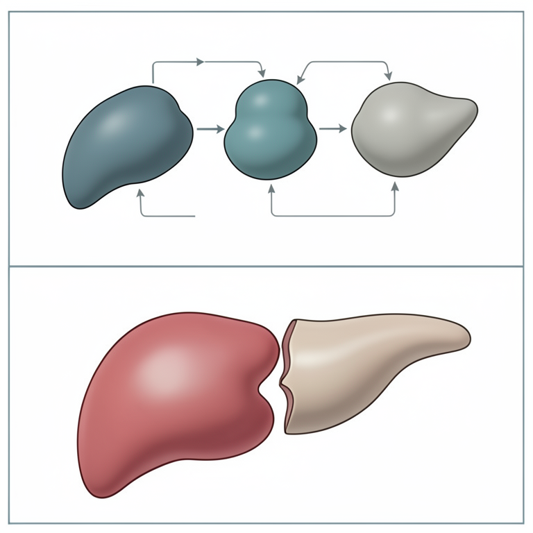 AI-generated conceptual illustration (domestic cat liver). It explains the idea and does not show study data.