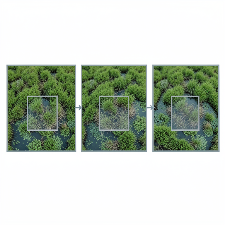 AI-generated conceptual illustration (Baturiya wetland vegetation). It explains the idea and does not show study data.