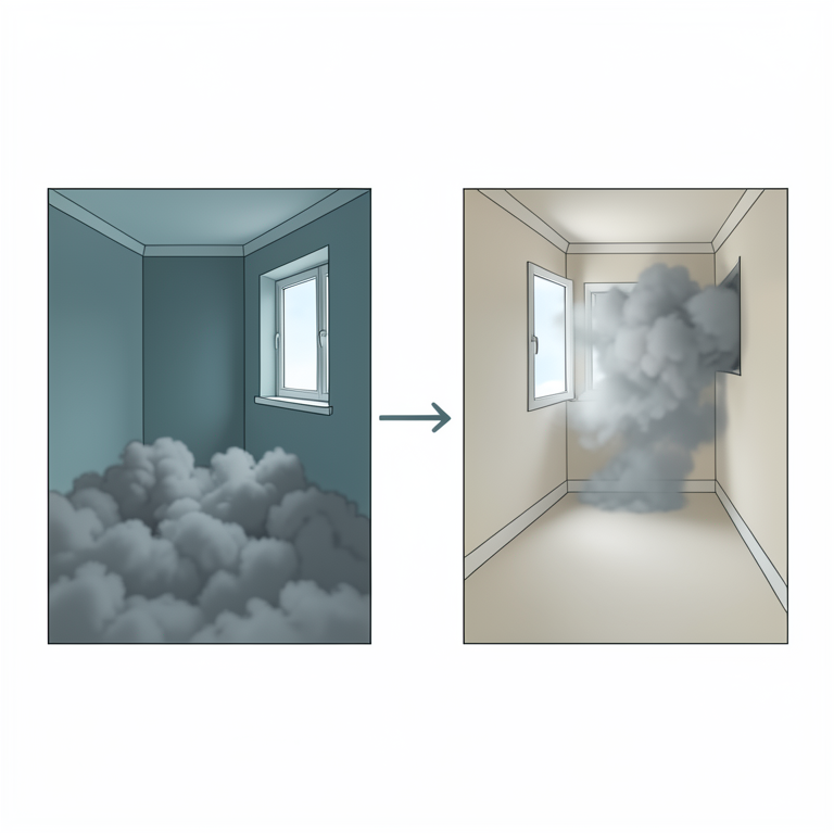 AI-generated conceptual illustration (Indoor residential rooms in Al-Kufa city, Iraq). It explains the idea and does not show study data.