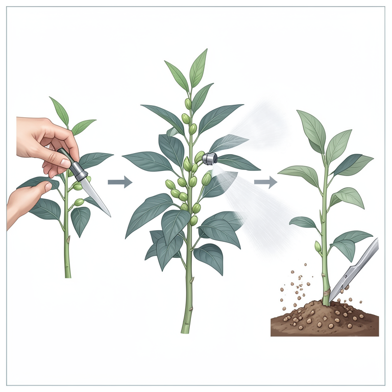 AI-generated conceptual illustration (Cardamom plants in a plantation setting). It explains the idea and does not show study data.