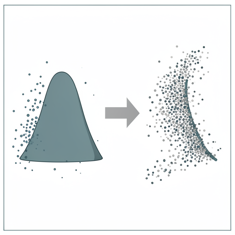 AI-generated conceptual illustration (mathematical probability distribution curves). It explains the idea and does not show study data.