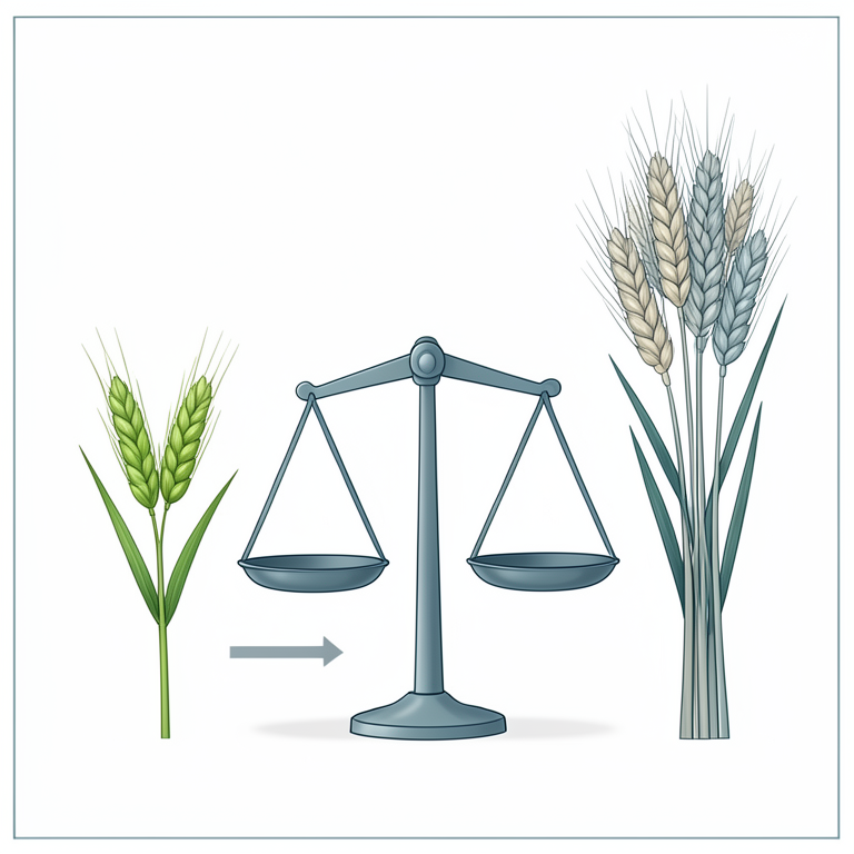 AI-generated conceptual illustration (oat plants (Avena sativa)). It explains the idea and does not show study data.